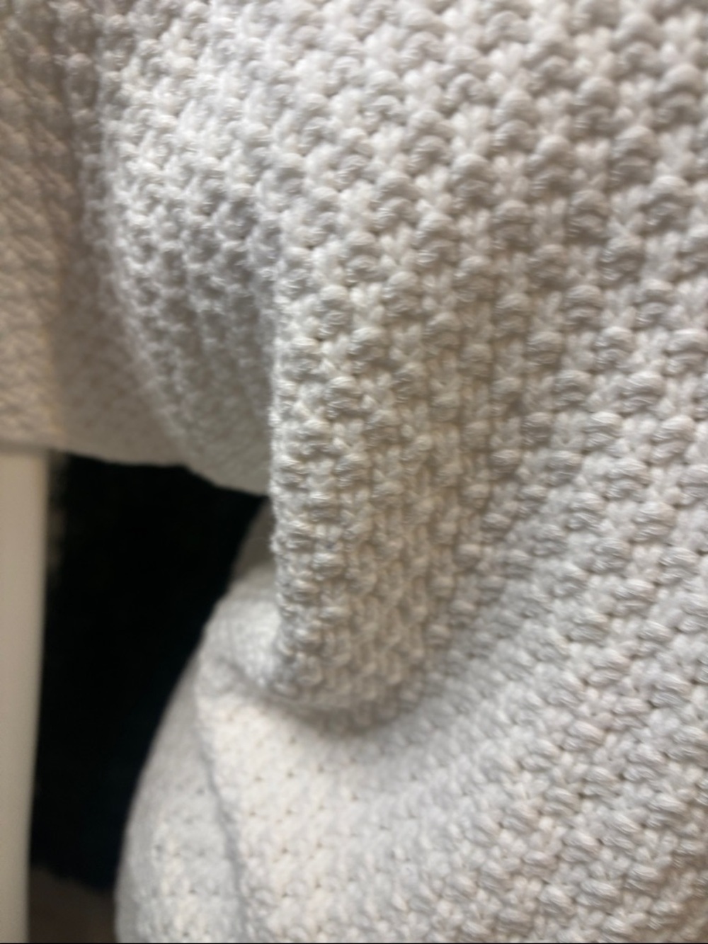 Maeve Ivory Off-Shoulder Knit Sweater with Gingham Tie Straps 232 - Picture 7 of 12